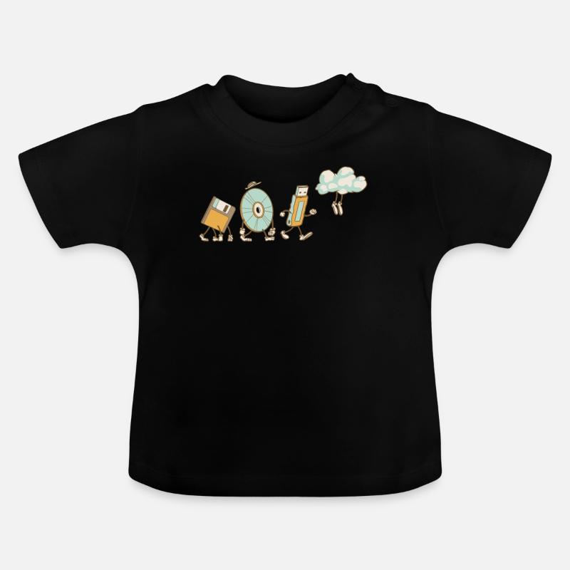 Ingénieur DevOps Évolution du Cloud Computing - T-shirt bio col rond Bébé - noir