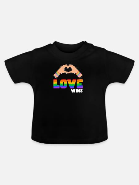 Stolz LGBTQ. Stellungnahme - Baby Bio-T-Shirt mit Rundhals - Schwarz
