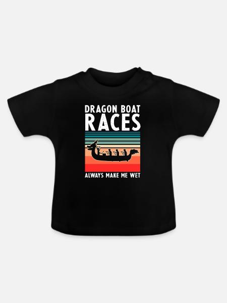 Chinesisches Bootsrennen für Drachenboot-Trainer - Baby Bio-T-Shirt mit Rundhals - Schwarz