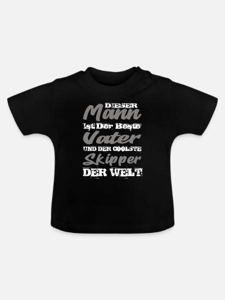 Skipper - Baby Bio-T-Shirt mit Rundhals - Schwarz