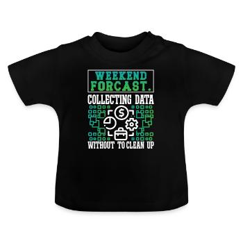 Collecting Data - Baby Bio-T-Shirt mit Rundhals - Schwarz - Vorne