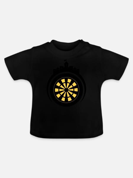 Dart Castle Emblem - Baby Bio-T-Shirt mit Rundhals - Schwarz
