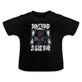 Seuchendoktor-Outfit Seuchendoktor-Maske Medikamente - Baby Bio-T-Shirt mit Rundhals - Schwarz - Vorne