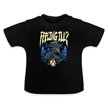 Seuchendoktor-Outfit Seuchendoktor-Maske Medikamente - Baby Bio-T-Shirt mit Rundhals - Schwarz - Vorne