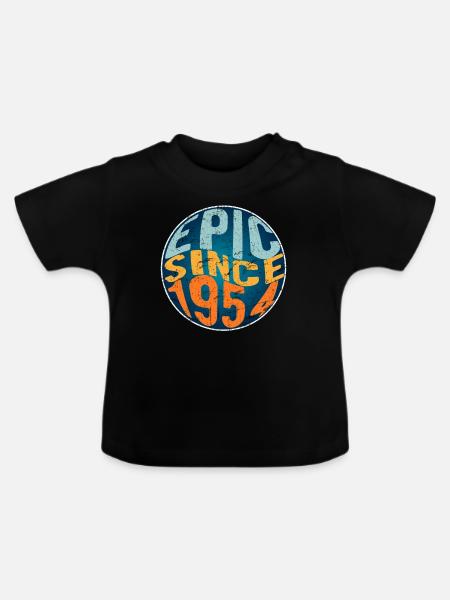 Episch Seit 1954 - Baby Bio-T-Shirt mit Rundhals - Schwarz