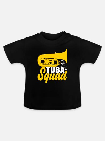 Tuba Tubist - Baby Bio-T-Shirt mit Rundhals - Schwarz