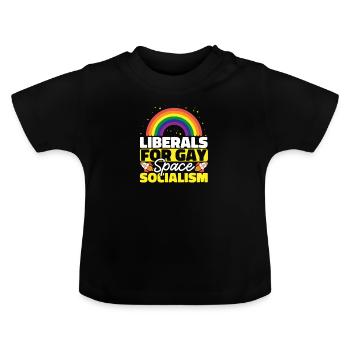 Libéraux pour le socialisme gay de l’espace - T-shirt bio col rond Bébé - noir - Devant