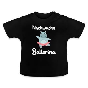 Nachwuchs Ballerina Nachwuchsballerina Ballett - Baby Bio-T-Shirt mit Rundhals - Schwarz - Vorne