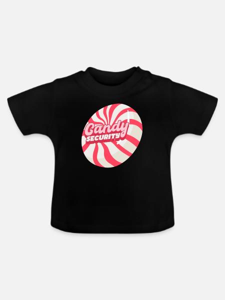 Süßigkeiten-Sicherheit - Baby Bio-T-Shirt mit Rundhals - Schwarz