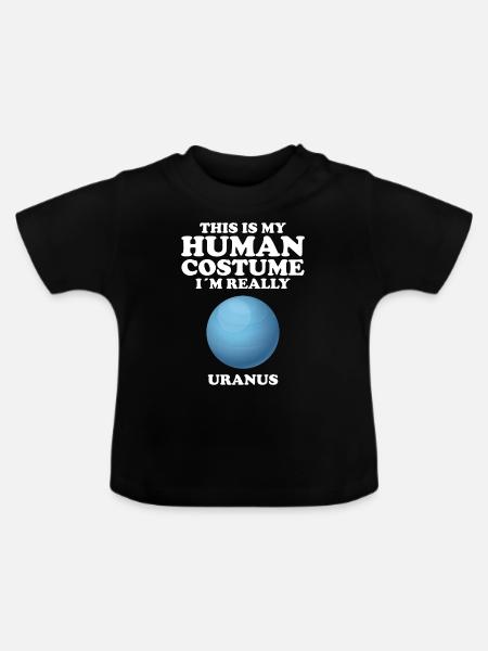 Uranus - Baby Bio-T-Shirt mit Rundhals - Schwarz