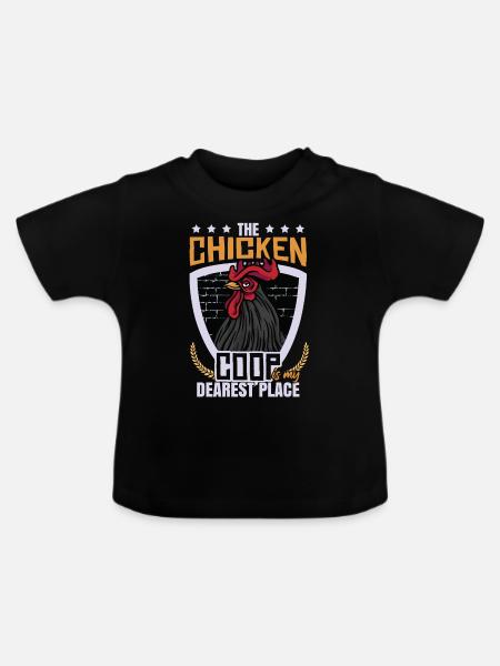 Der Hühnerstall - Baby Bio-T-Shirt mit Rundhals - Schwarz