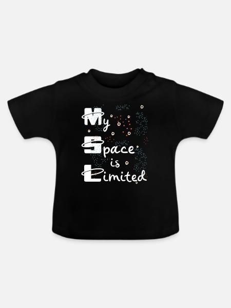 Mein Raum ist Klein - Baby Bio-T-Shirt mit Rundhals - Schwarz