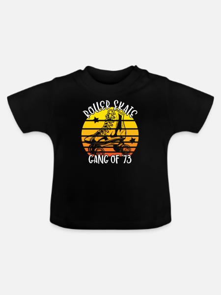 Rollschuhfahrer Rollerskates Rollschuh Gang 1973 - Baby Bio-T-Shirt mit Rundhals - Schwarz