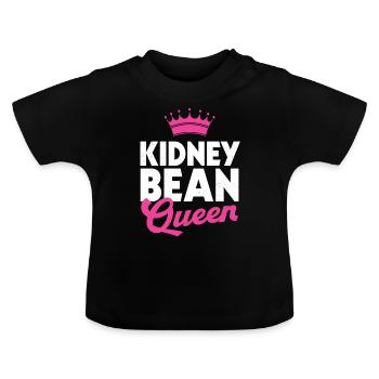 Kidney Beans - Baby Organic T-Shirt with Round Neck - black - Front