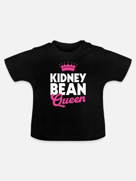 Kidney Bohnen - Baby Bio-T-Shirt mit Rundhals - Schwarz