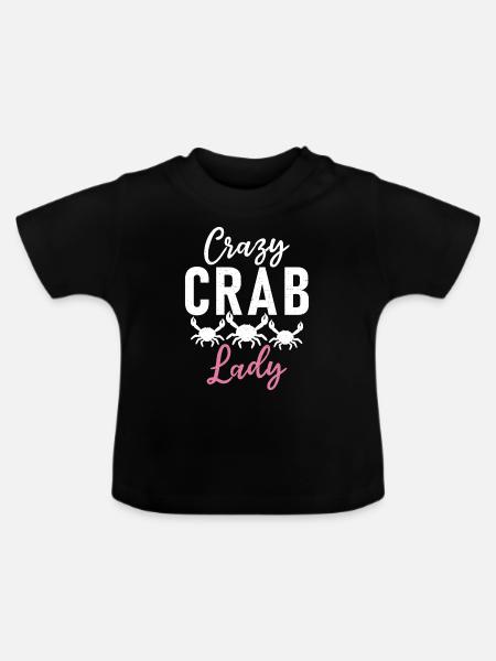 Krabbenliebhaber Geschenke - Baby Bio-T-Shirt mit Rundhals - Schwarz