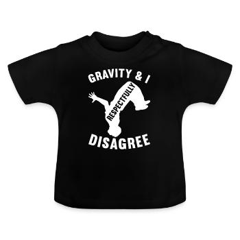 Parkour Freerunning - Baby Bio-T-Shirt mit Rundhals - Schwarz - Vorne