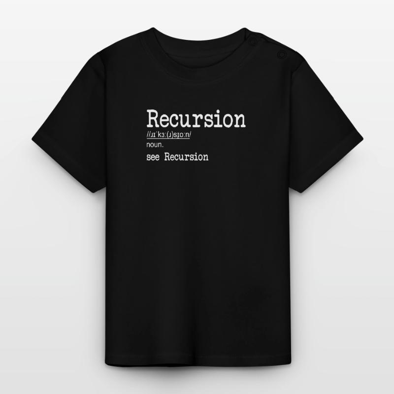 Recursion Definition Developer Coder Programmer Baby Organic T-Shirt with Round Neck