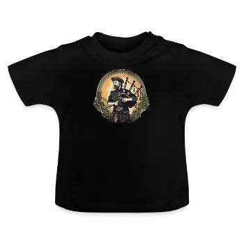 Bagpiper Scottish bagpipe sound - T-shirt bio col rond Bébé - noir - Devant