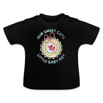 Bébé dicton, mignon bébé garçon, bébé kawaii - T-shirt bio col rond Bébé - noir - Devant
