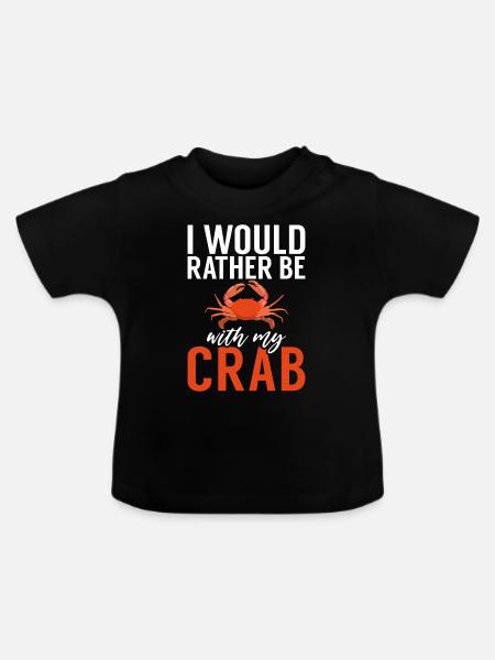 Krabbenliebhaber Geschenke - Baby Bio-T-Shirt mit Rundhals - Schwarz