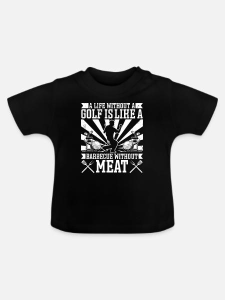 Perfect Golfing Design - Baby Bio-T-Shirt mit Rundhals - Schwarz