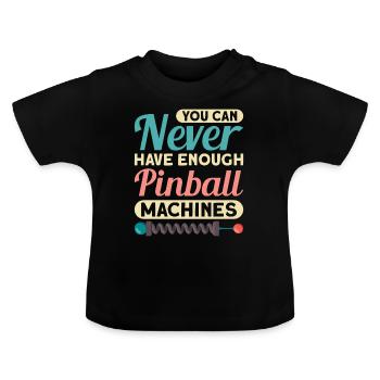 Flipper Retro Pinball Flipperautomat Bumper - Baby Organic T-Shirt with Round Neck - black - Front