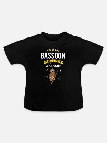 Orchester und Holzblasinstrument - Baby Bio-T-Shirt mit Rundhals - Schwarz