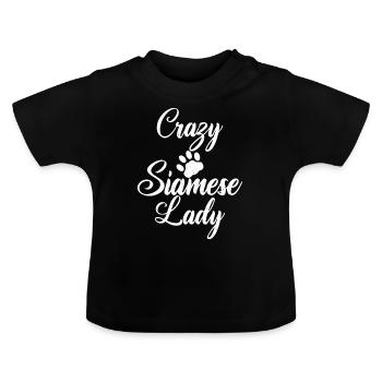 Siamesische Katze Geschenke - Baby Bio-T-Shirt mit Rundhals - Schwarz - Vorne