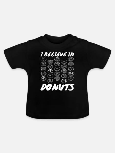 Donuts - Baby Bio-T-Shirt mit Rundhals - Schwarz