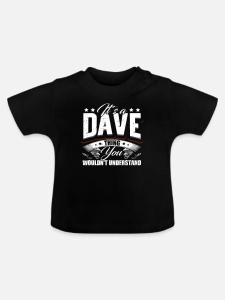 Es ist ein Dave-Ding - Baby Bio-T-Shirt mit Rundhals - Schwarz