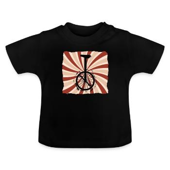 Einrad Rétro Unicycle - T-shirt bio col rond Bébé - noir - Devant