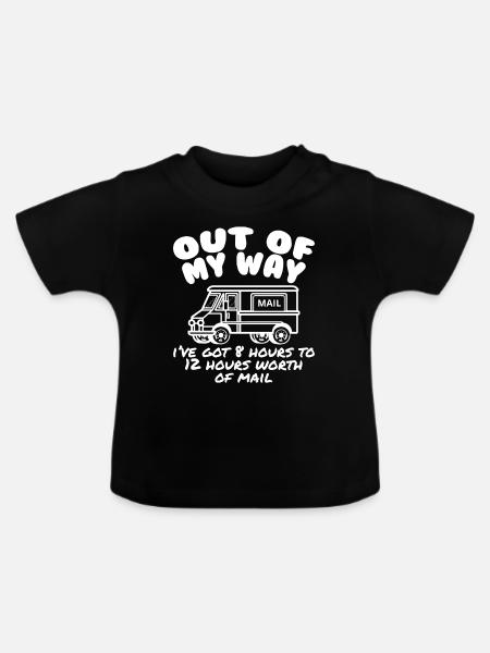 Briefträger Briefkasten Postangestellter - Baby Bio-T-Shirt mit Rundhals - Schwarz