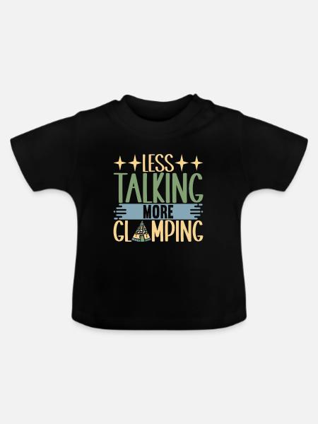 Glamping Glamper - Baby Bio-T-Shirt mit Rundhals - Schwarz