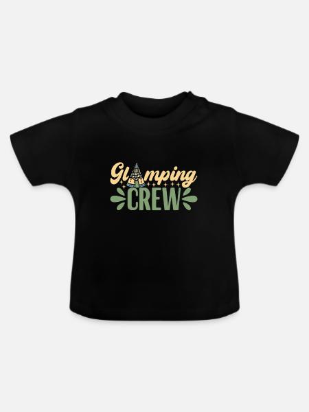 Glamping Glamper - Baby Bio-T-Shirt mit Rundhals - Schwarz