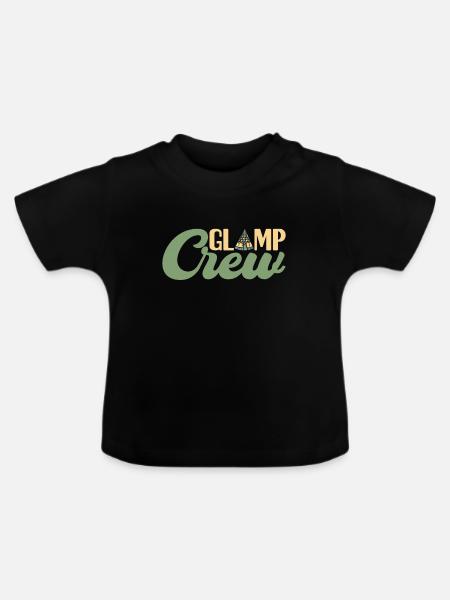 Glamping Glamper - Baby Bio-T-Shirt mit Rundhals - Schwarz