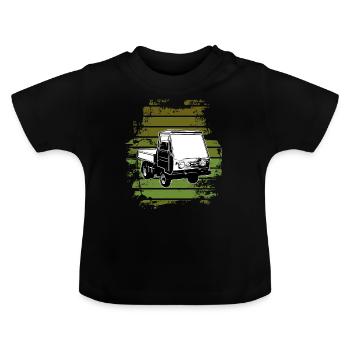 Multicar M25 Multicar Nouveaux camions Multricar - T-shirt bio col rond Bébé - noir - Devant