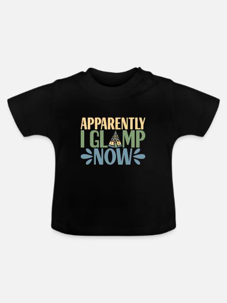 Glamping Glamper - Baby Bio-T-Shirt mit Rundhals - Schwarz