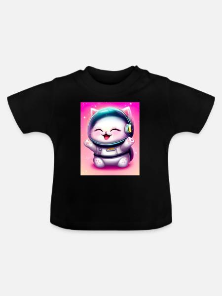 ASTRONOUT - Baby Bio-T-Shirt mit Rundhals - Schwarz
