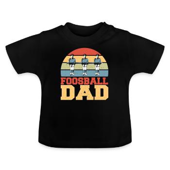 Foosball Dad Men Vintage Table Soccer Retro - Baby Bio-T-Shirt mit Rundhals - Schwarz - Vorne