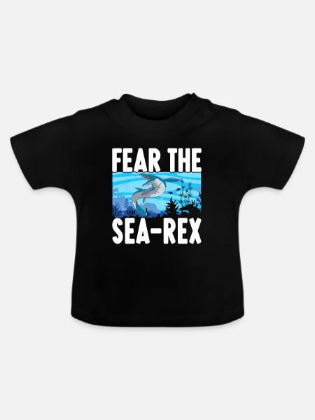 Mosasaurus Dinosaurier - Baby Bio-T-Shirt mit Rundhals - Schwarz
