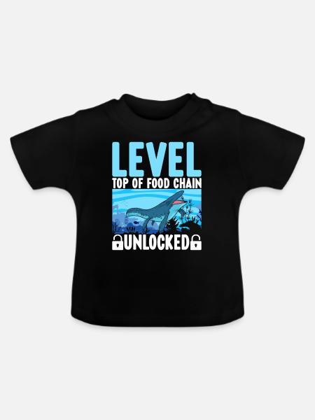 Mosasaurus Dinosaurier - Baby Bio-T-Shirt mit Rundhals - Schwarz