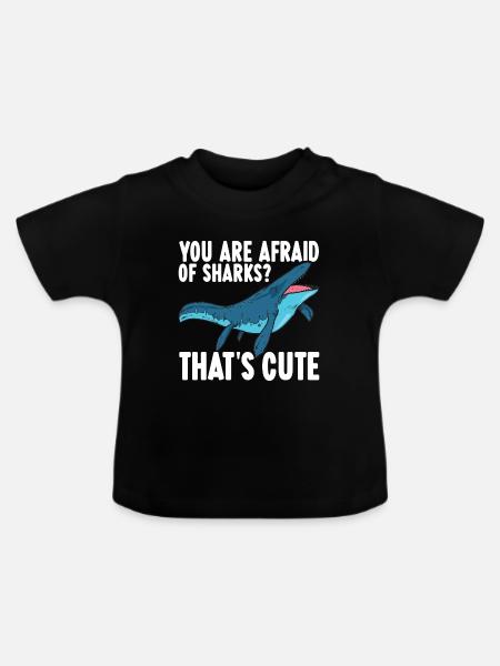 Mosasaurus Dinosaurier - Baby Bio-T-Shirt mit Rundhals - Schwarz
