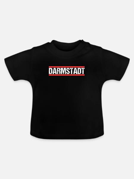 Darmstädterin Darmstädter Darmstadt - Baby Bio-T-Shirt mit Rundhals - Schwarz