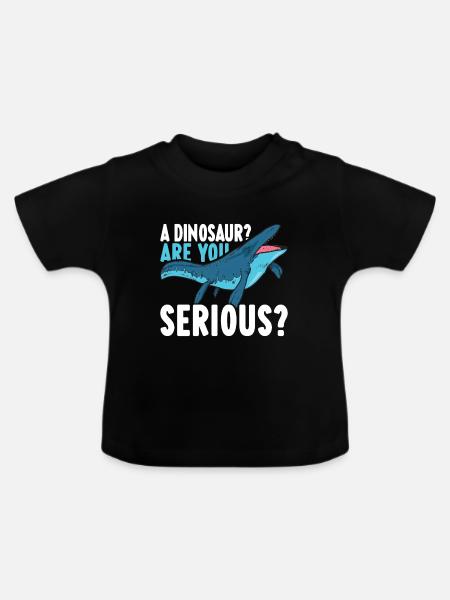 Mosasaurus Dinosaurier - Baby Bio-T-Shirt mit Rundhals - Schwarz
