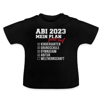 Abitur 2023 - Baby Bio-T-Shirt mit Rundhals - Schwarz - Vorne