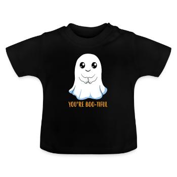 Tu es Boo Tiful Ghost Ghost Drôle Halloween - T-shirt bio col rond Bébé - noir - Devant
