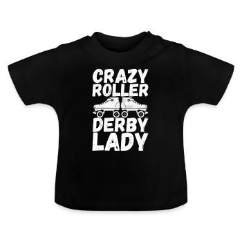 Roller derby - T-shirt bio col rond Bébé - noir - Devant