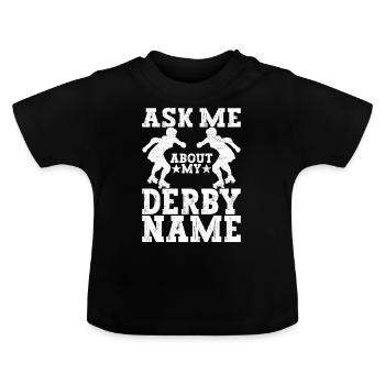 Roller derby - Baby Organic T-Shirt with Round Neck - black - Front