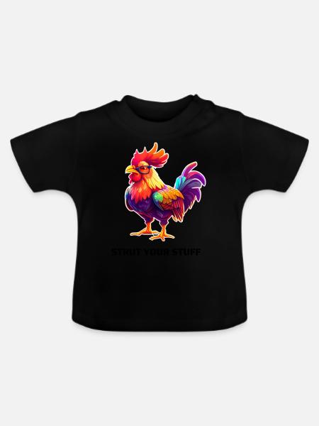STRUT YOUR STUFF - Baby Bio-T-Shirt mit Rundhals - Schwarz